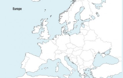 Векторная карта Европы