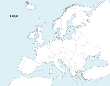 Векторная карта Европы