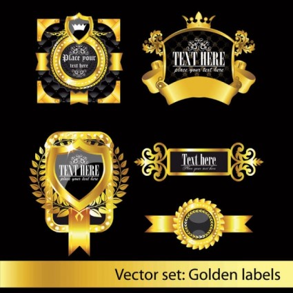 European Classic Pattern Label Vector