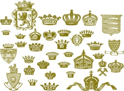 vetor de série coroa Europeia
