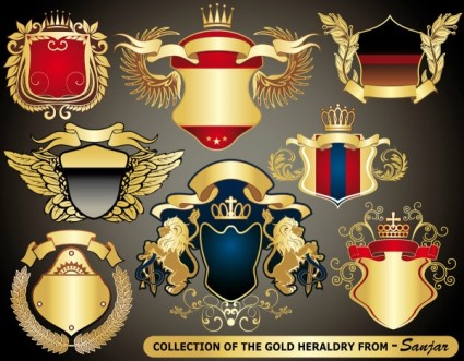 Europäische Heraldik Sammlung Vektor