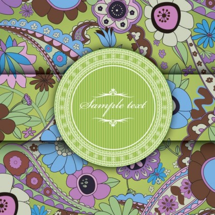European Pattern Background Cover Vector