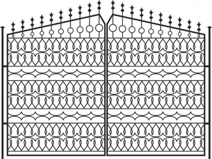 vector de Europeanstyle hierro pared patrón