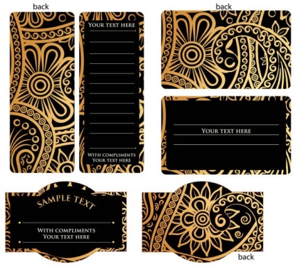 Europeanstyle Simple Patterns Invitation Card Vector