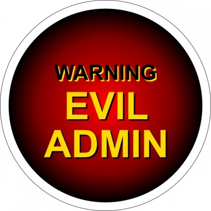 böser Admin-Warnung-ClipArt-Grafik