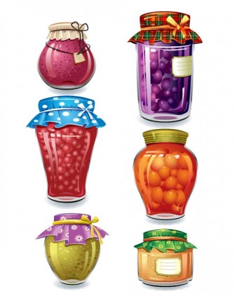 Exquisite Canned Fruit Vector