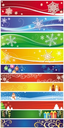 Exquisite Christmas Banner Vector