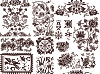 exquisite klassische traditionelle Muster Vektor
