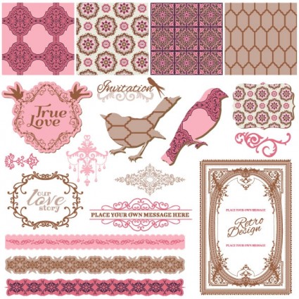 Exquisite Lace Pattern Vector