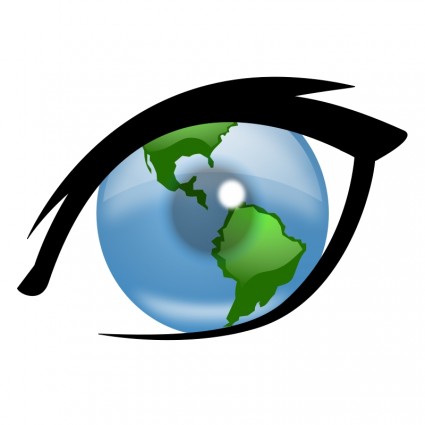 Auge kann die Welt sehen.