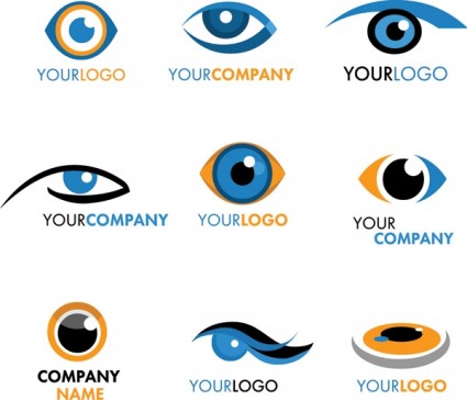 眼睛圖形 logo 向量