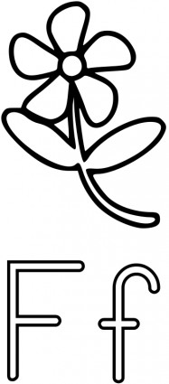 f เป็นดอกไม้