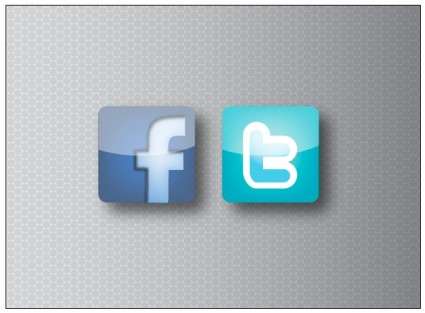 Facebook dan twitter ikon