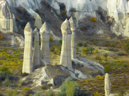 formaciones de roca de toba de las chimeneas de hadas
