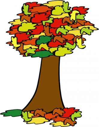 queda de árvore colorida clip-art