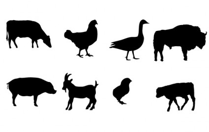 gráficos vectoriales de animales de granja