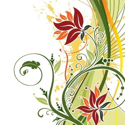 vector de fondo floral de moda