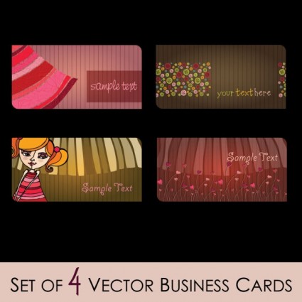 vettore business card illustratore di moda