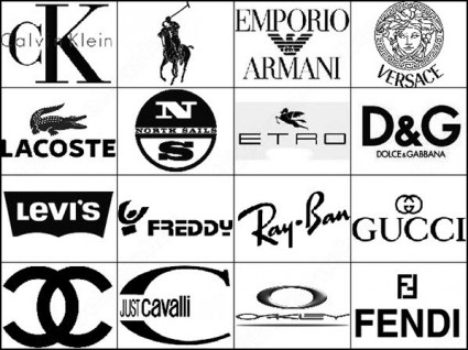 escova de logotipos de moda