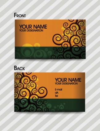 Fashion Pattern Business Card Template Vector