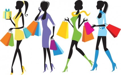 Mode-shopping-Mädchen-illustration