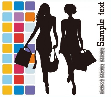 illustrazione vettoriale dello shopping di moda