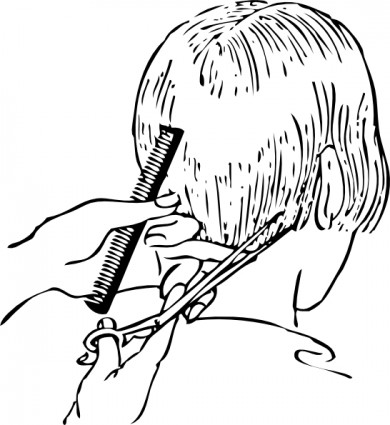 แฟชั่นผู้หญิง haircutting ปะ