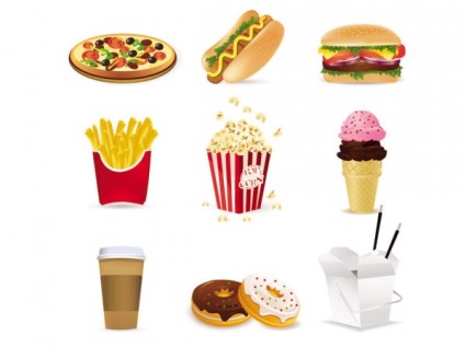 Fast Food Cartoon Vector