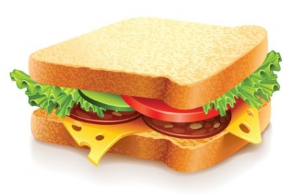 thức ăn nhanh vector bánh sandwich