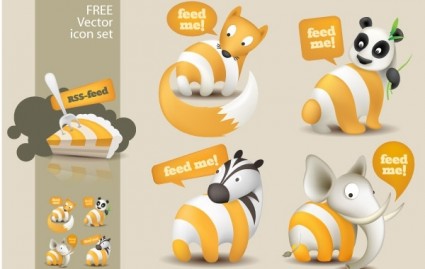 Tiere füttern mich ein kostenloses Rss-feed-Icon-Set