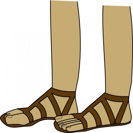 kaki sandal clip art