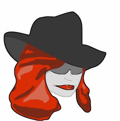 mujer detective clip art