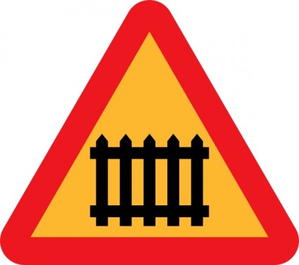 ClipArt roadsign cancello di recinzione