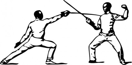 Fencing Parry Of Sixte Clip Art