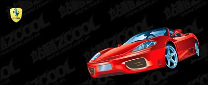 Ferrari f360-Auto-Vektor-material