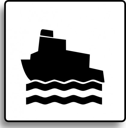 icona del traghetto per l'utilizzo con segni o pulsanti ClipArt
