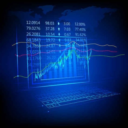 arrière-plan du vecteur graphique des informations financières