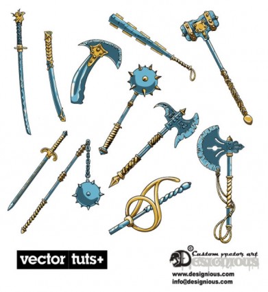 Fine Game Weapon Set Vector