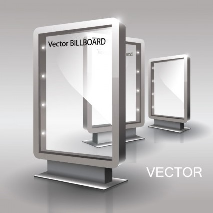 cajas de vidrio fino publicidad vector