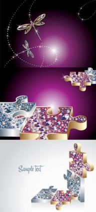 puzzle e gioielleria libellula clip art