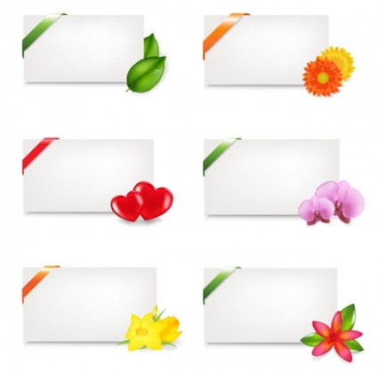Fine Stationery And Flowers Vector