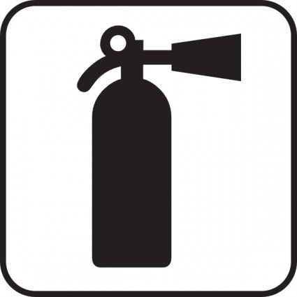 extintor de fogo branco do clip-art