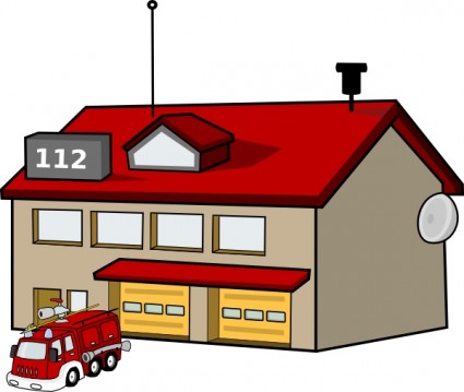 caserne de pompiers clipart