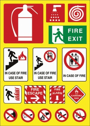 消防主題徽標向量