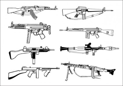 vectores de armas de fuego