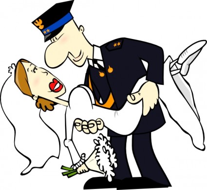 image clipart mariage pompier