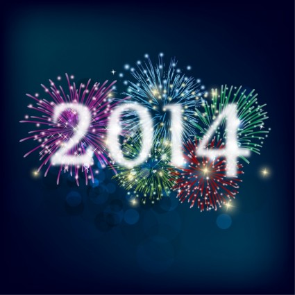 Feuerwerk und frohes neues Jahr