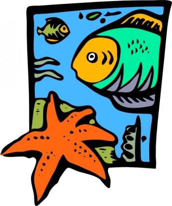 魚類海洋生物海星剪貼畫