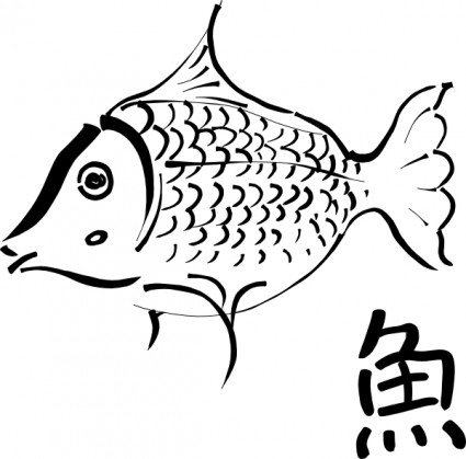 peixe contorno clip-art
