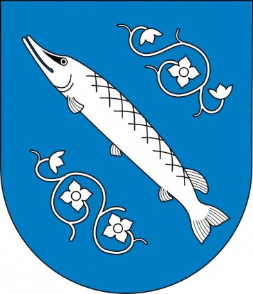 أسماك البحر الزهور شعار قصاصة فنية